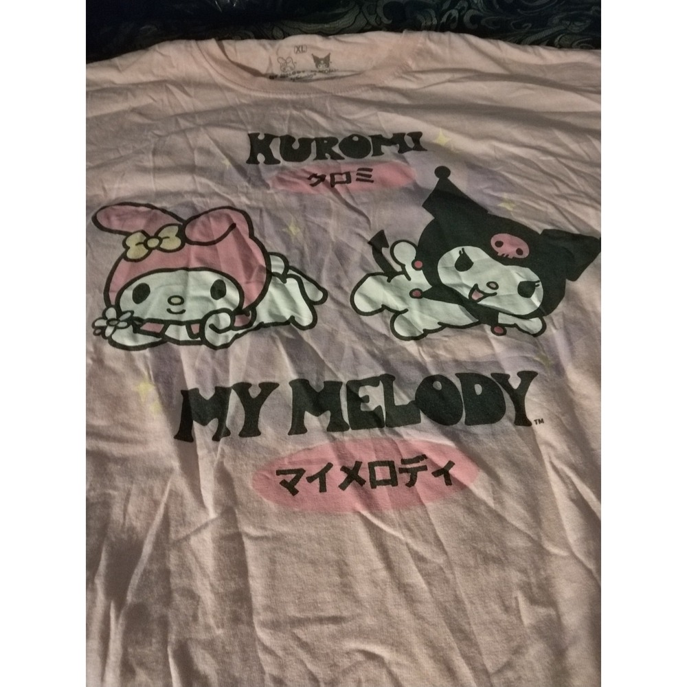 My Melody & Kuromi T-Shirt Pink XL Y2K Hello Kitty Tee Pink Vintage Graphic